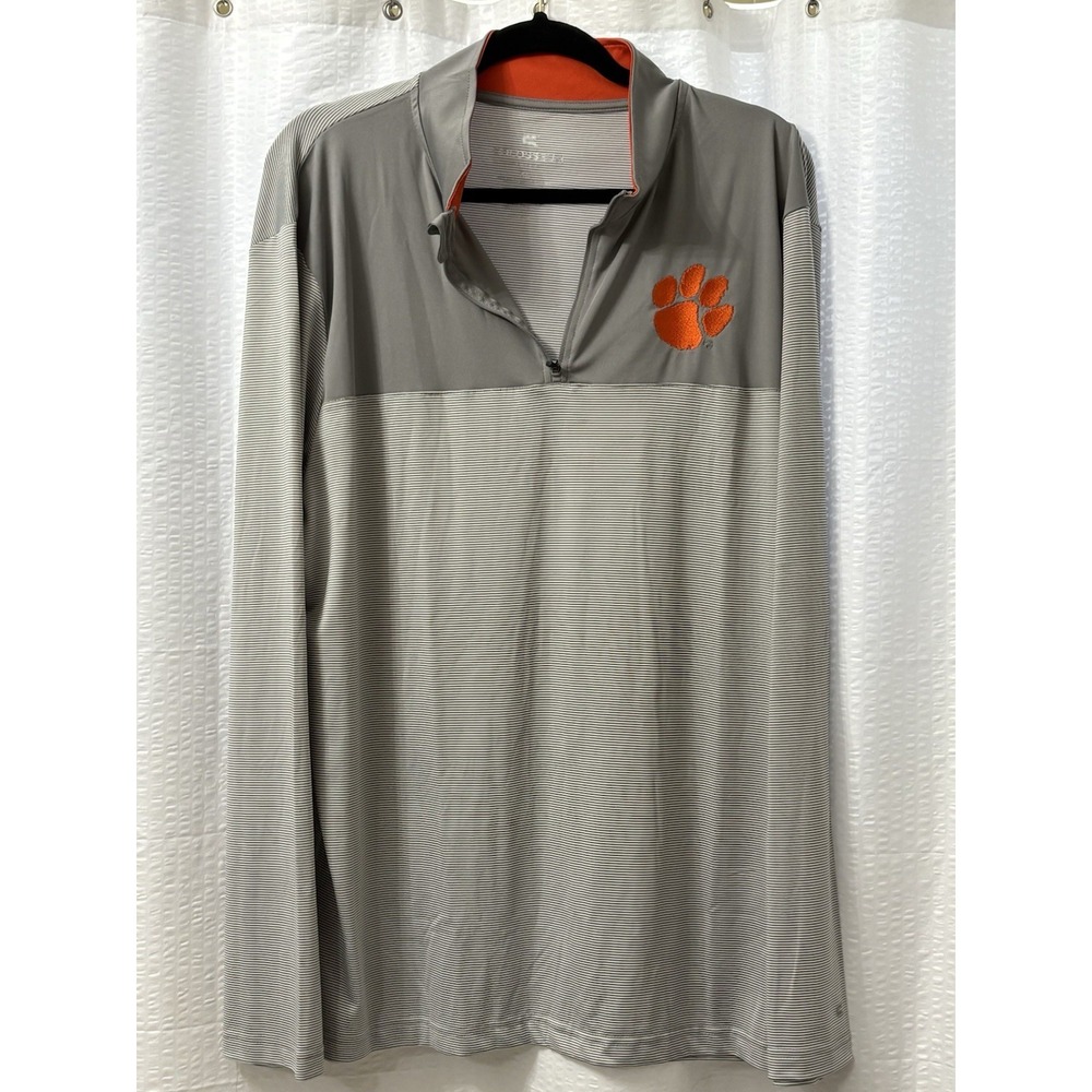 Clemson University Fan Shirt with Zipper‎ Long Sleeve Size XL